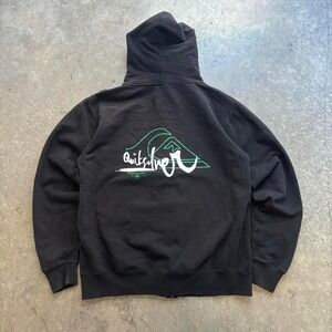 Vintage y2k Quiksilver Surf Zip Up Hoodie Size XL